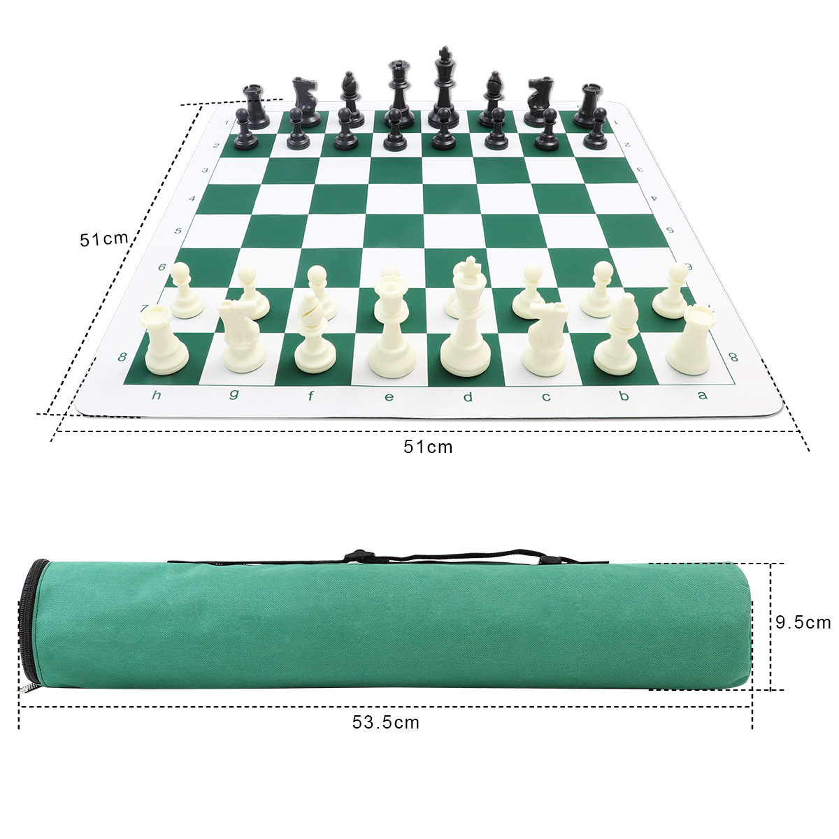 WG-CS17 Green Chess Set